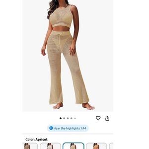 Women's Gold Mesh Two-Piece Set